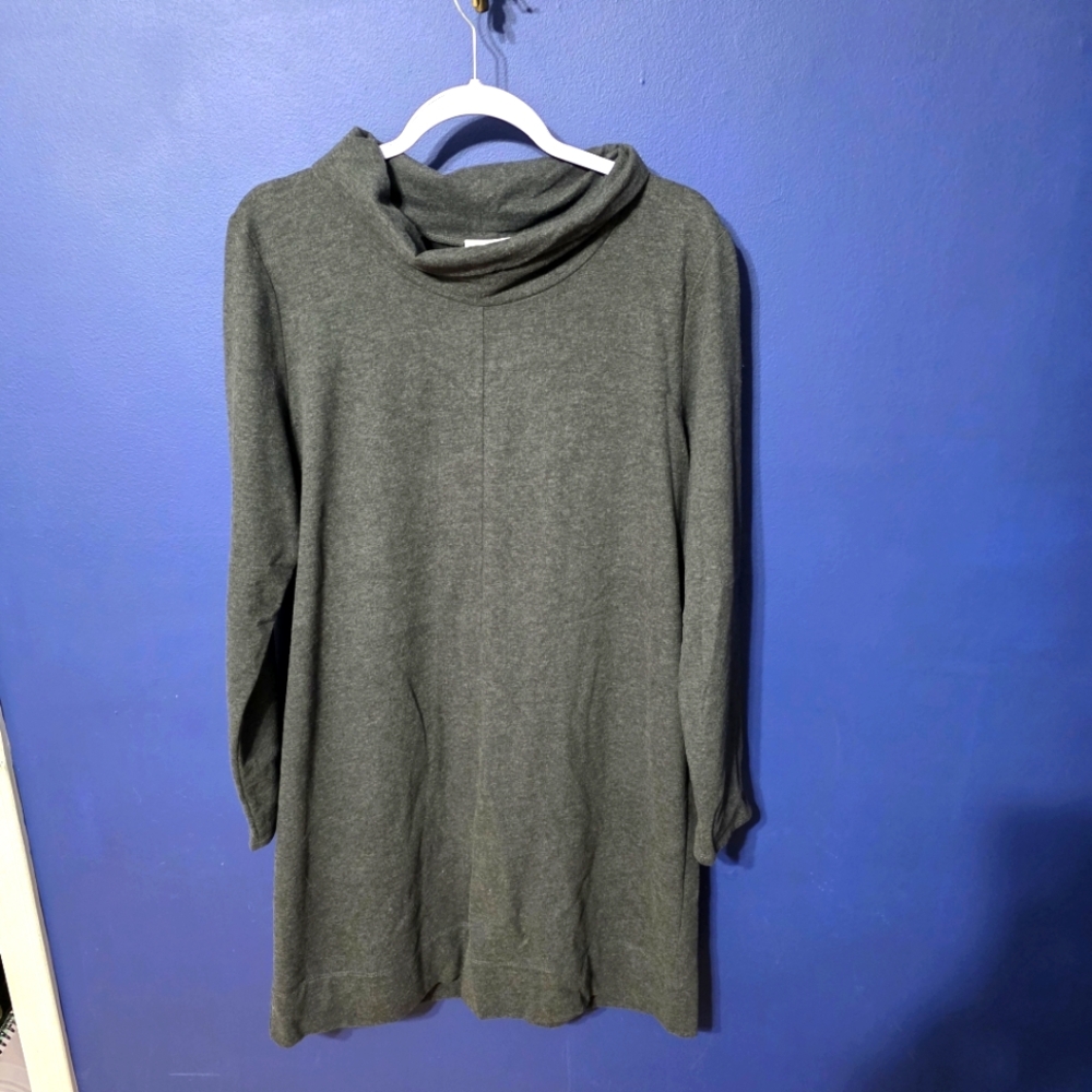 Pure Jill Women Large  Gray  Turtleneck Sweater Long Sleeves Comfy Cozy